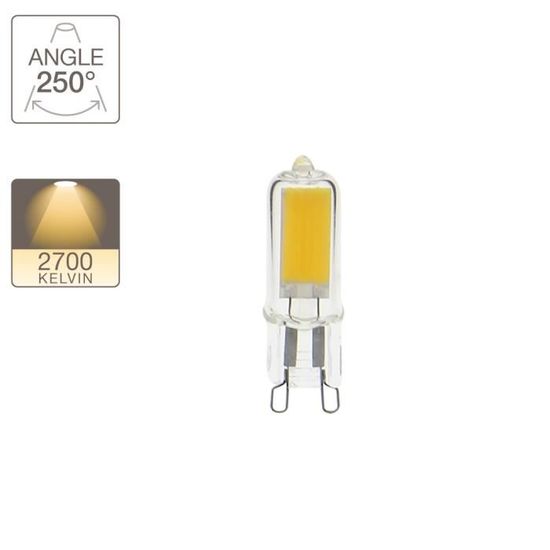 Ampoule capsule LED G9 blanc chaud 300 lm 3 W XANLITE