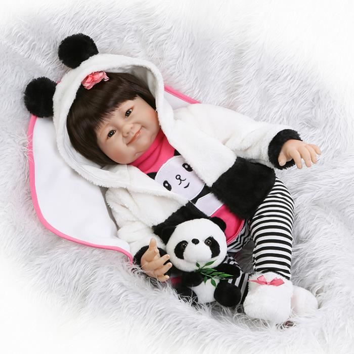 Original Chinois 56 Cm Silicone Baby Doll Avec Cheveux Doux Unique Bebe Reborn Menina Meilleure Simulation Fille Poupee Pour Les Enf Cdiscount Jeux Jouets