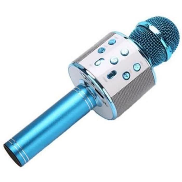 Micro Karaoké Bluetooth KEWUZY – Sans Fil – 5 En 1 : Karaoké, Enceinte, Enregistreur, écho, Radio – Compatible Android/iOS/PC – Carte TF – 8h D’autonomie