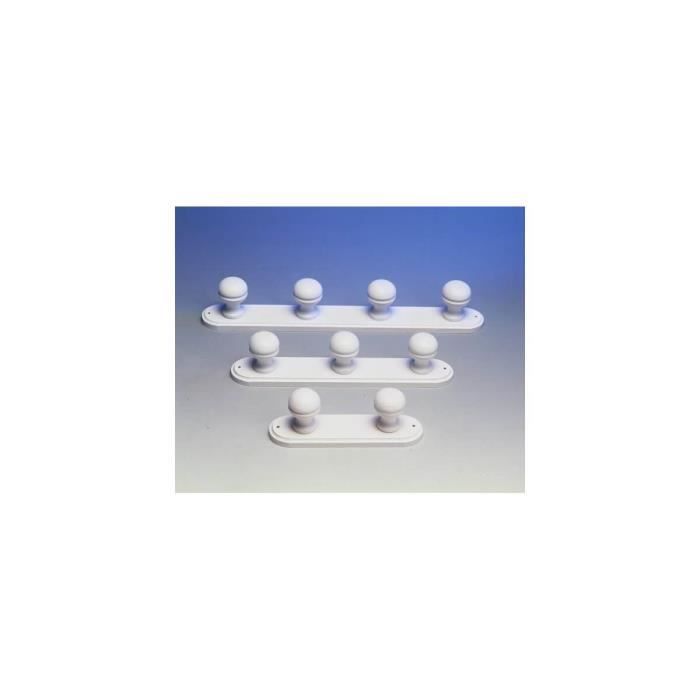 Porte manteaux bois 3 patères (Gris Aluminium)