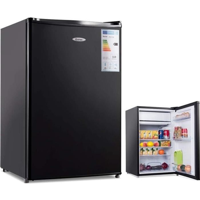 COSTWAY Mini Frigo Portable 123L Mini Réfrigérateur Température -3 ℃ ~ 10 ℃ 90W/230V Classe Energé F Frigo Combiné Silencieux
