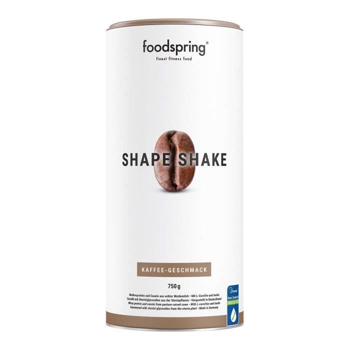 foodspring Shape Shake, Café, 750g, Le Shake pour un corps de rêve, Fabriqué en Allemagne