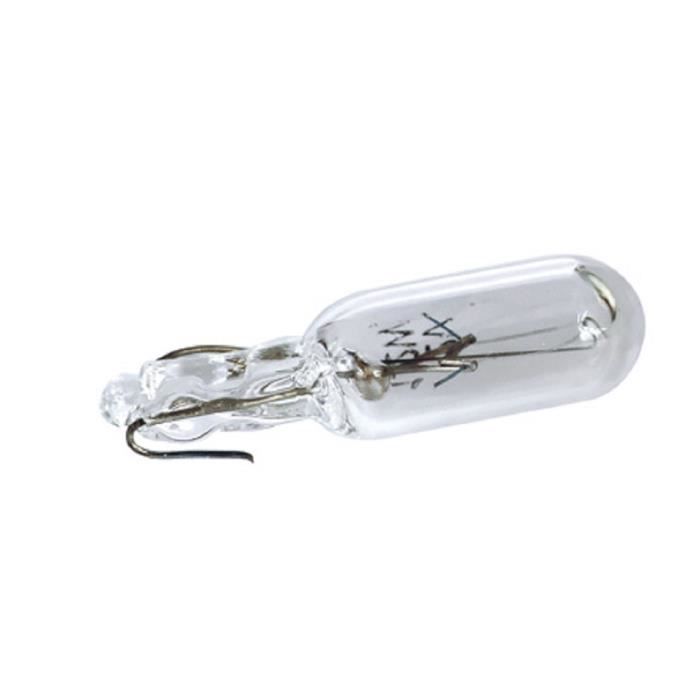 Boite de 10 ampoules halogène wedge 12V 1.2W T5 w2x4.6d tableau de bord