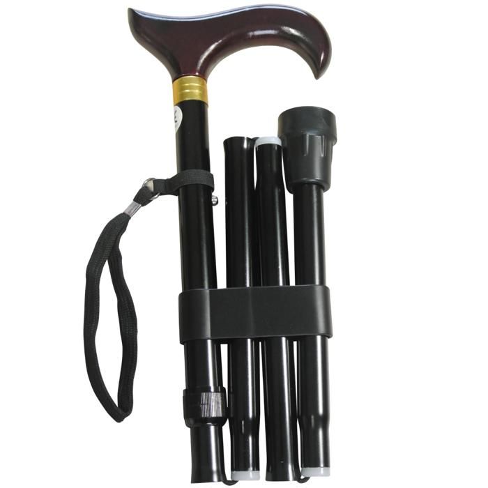 Canne pliante en bois massif