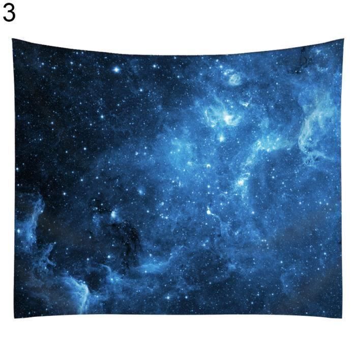 Tapis de plage serviette châle couverture murale tenture étoilée ciel planète forêt tapisserie 3 # xl