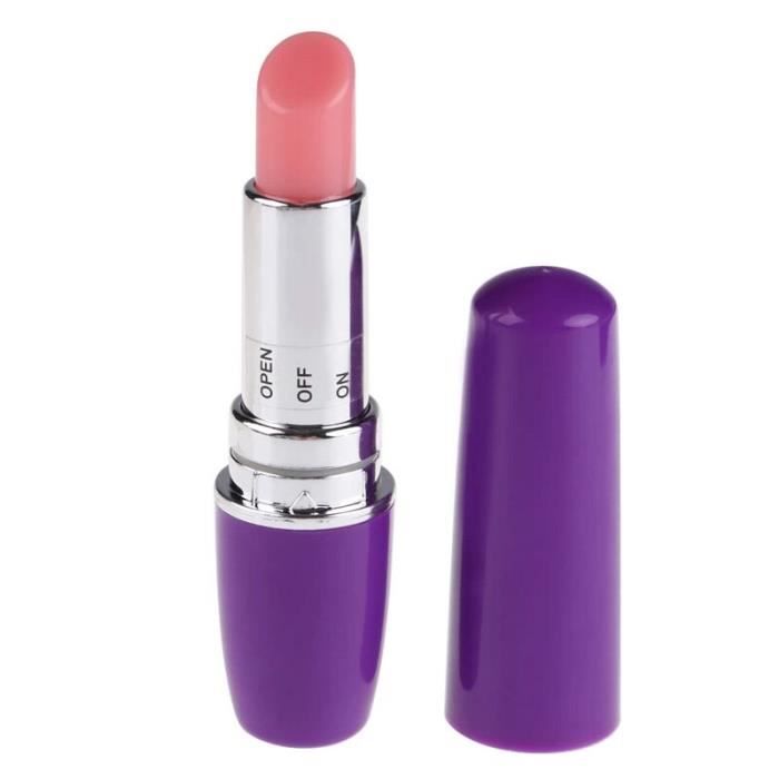 Rouge à lèvres érotique vibrateur gode étanche Mini balle vibrateur mamelon Clitoris stimulateur produits sexuels - Type Purple