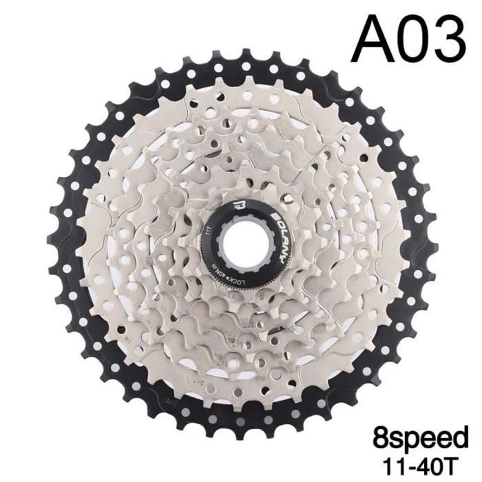 Pièce Détachée,BOLANY vtt Cassette 8 S-9 S-10 S-11 S-12 S 11 25 28 32 40 42 46 50 52T pignons roue libre large - Type 8speed 11-40T
