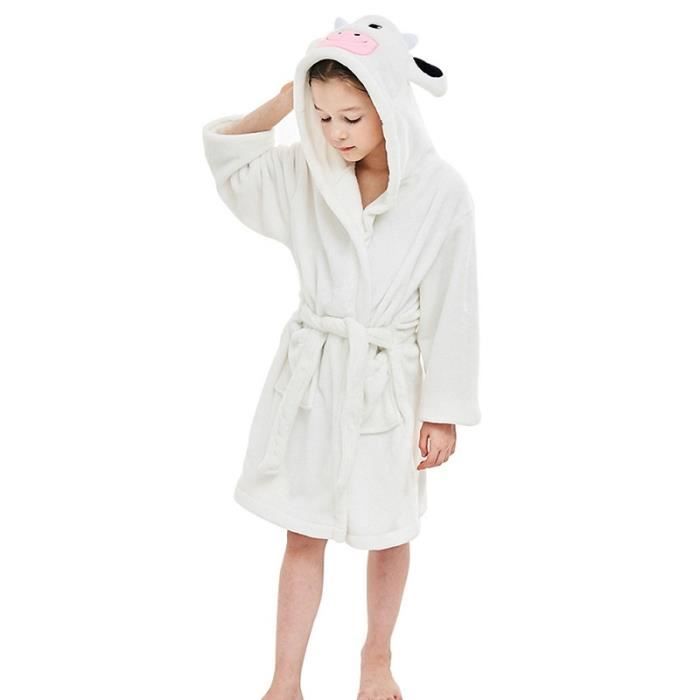 Peignoir de bain confortable pour enfants - vêtements de maison à capuche de style européen et américain - chemise de nuit pour enfa