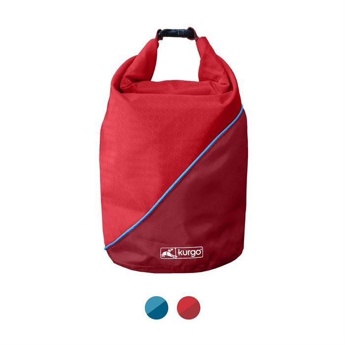 Kurgo Sac Transport Nourriture pour Chien - Sac Nourriture pour Voyage - Conteneur Croquettes pour Chien De Voyage - Rouge Chili