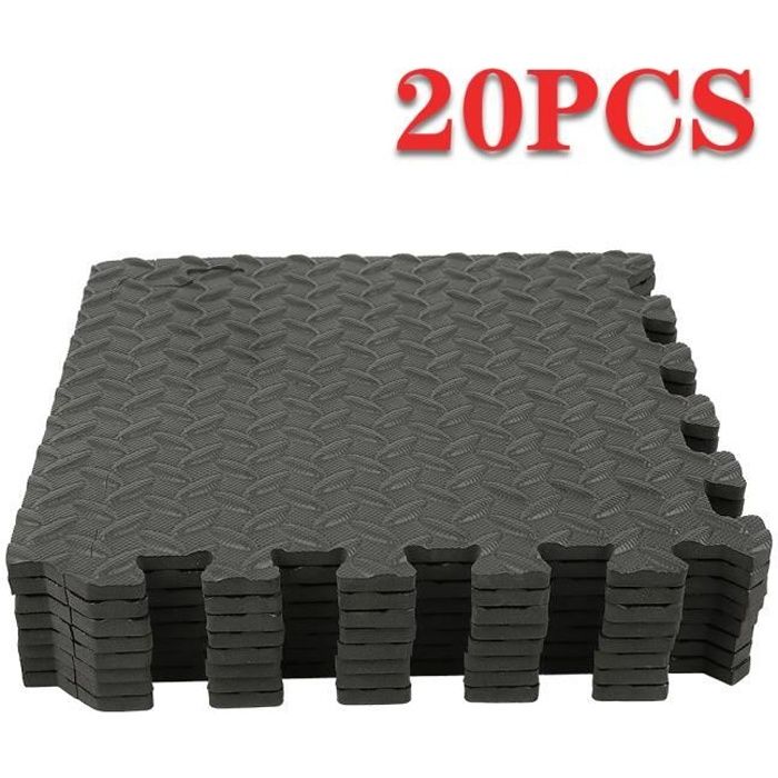 YMY Lot De 20 Dalles Carrées De Protection En Mousse Tapis De Sol De Gym Tapis De Protection Pour Chambre Salon 30*30cm