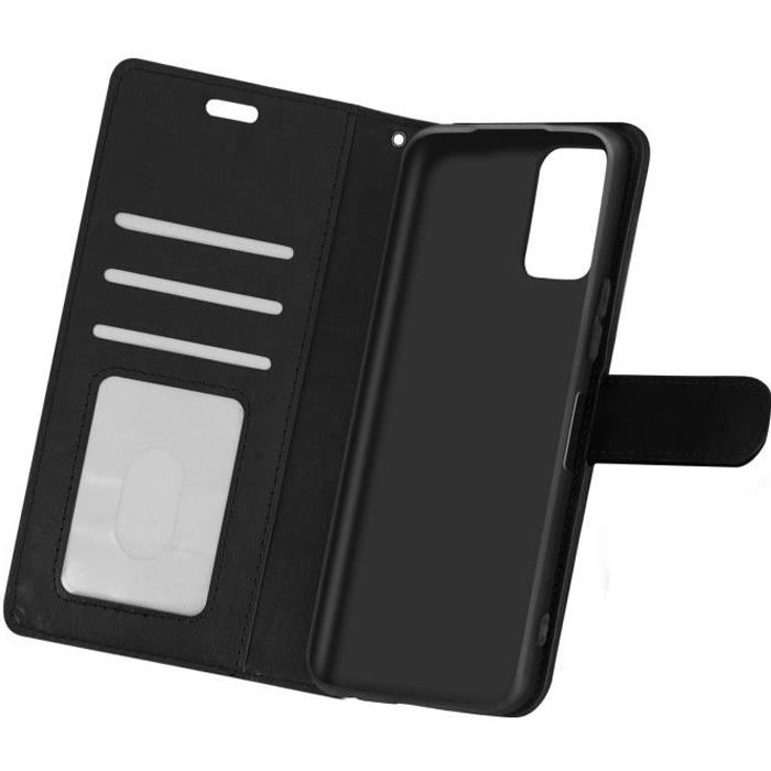 Étui Xiaomi Redmi Note 10 5G et Xiaomi Poco M3 Pro Vintage Porte-carte - Noir