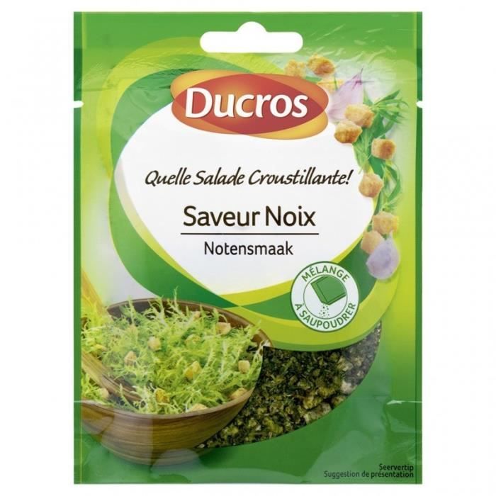 Ducros Quelle Salade Croustillante Saveur Noix Mélange à Saupoudrer 20g (lot de 8)