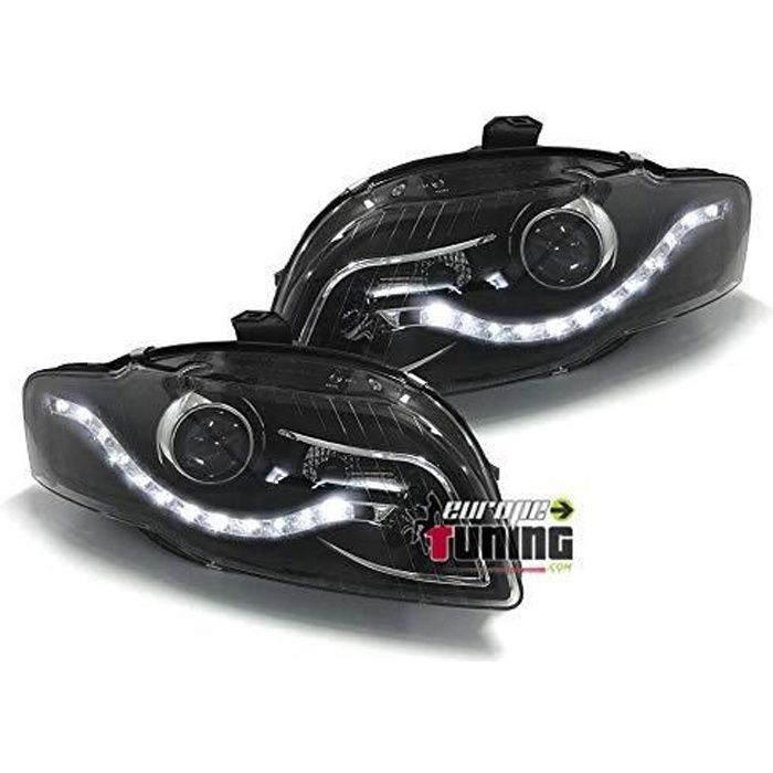 PHARES FEUX AVANTS LED DEVIL EYES NOIRS AUDI A4 B7 8H (00937)