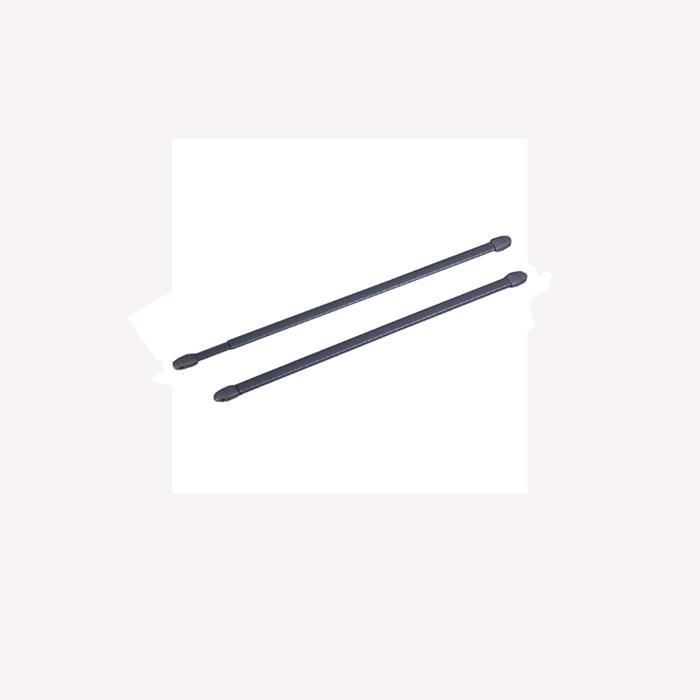 2 tringles pour vitrage à visser anthracite 30 à 45 cm