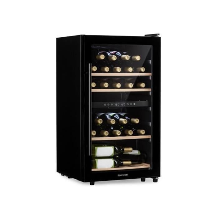 Cave à vin multi-températures - Klarstein Barossa 29D - 2 zones - 34 bouteilles - Porte vitrée