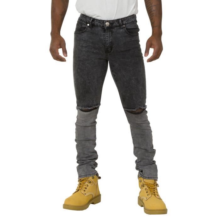 Jeans Homme Slim Fit avec déchirures aux genoux Fini stretch pour plus de confor