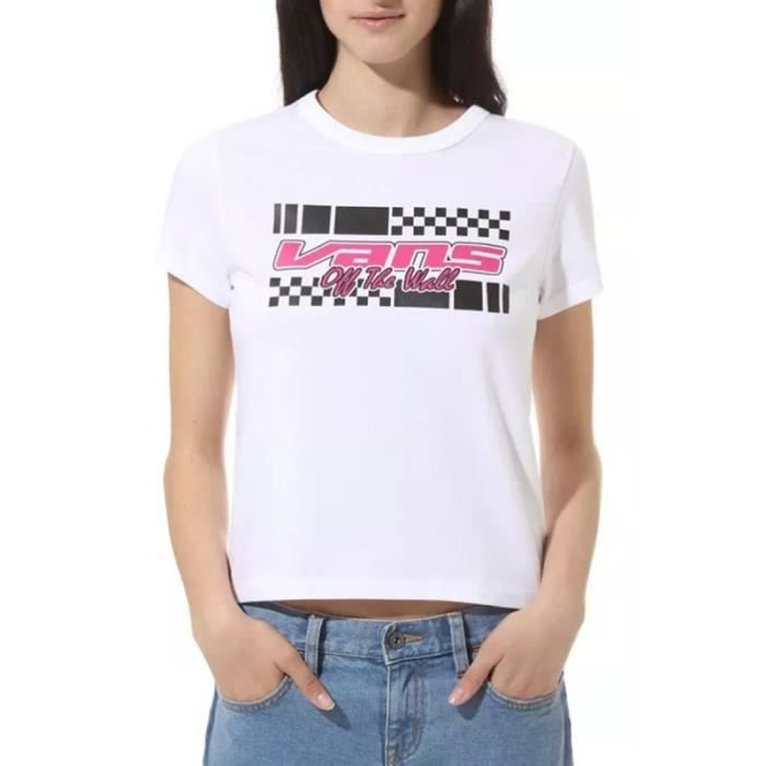 Tee shirt blanc femme Vans Fueled