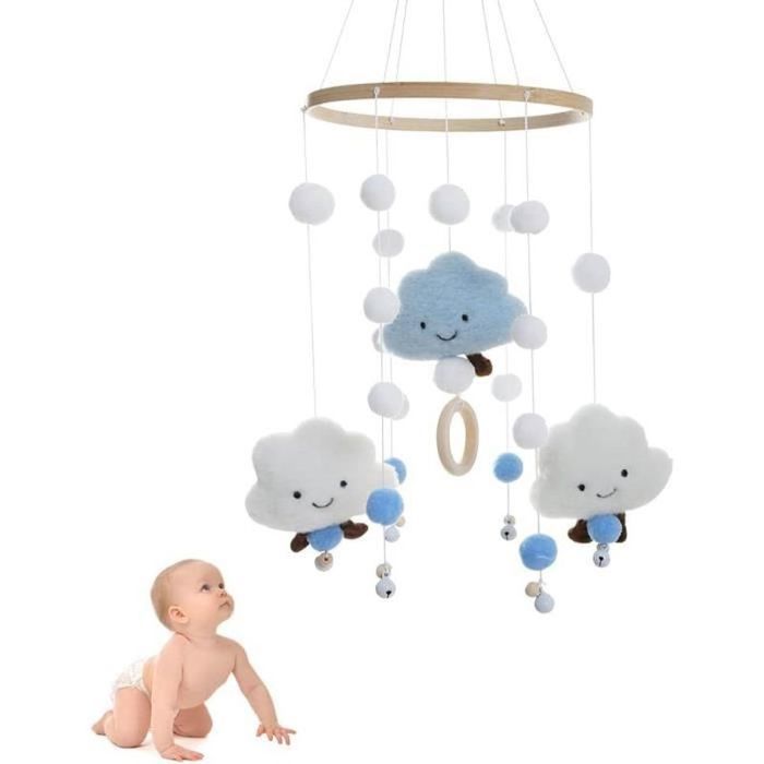 Mobile Musical Rotatif MagiDeal - 35 Chansons - Bois - Pour Berceau Bébé - DIY
