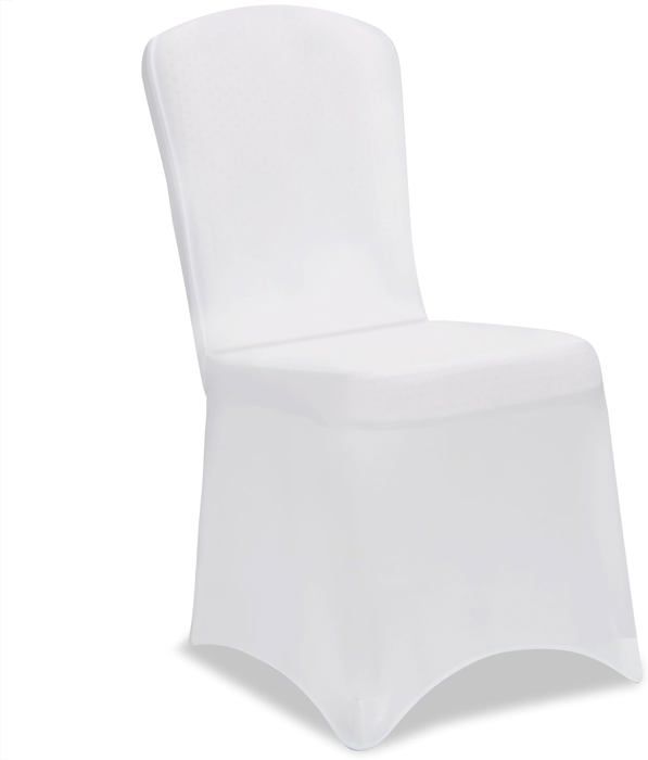 Vevor Housses chaise élastiques 100pcs ivoire, universelles, lavables, mariage/banquet