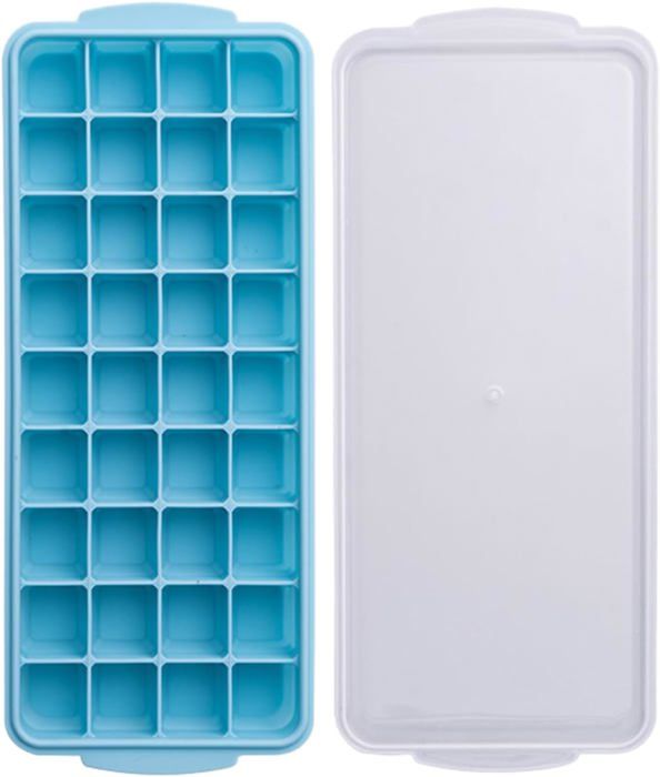 Bac à Glaçons Silicone 48 Cubes Avec Couvercle - Démoulage Facile, Portable - Pour Cocktails, Boissons, Congélation - 9