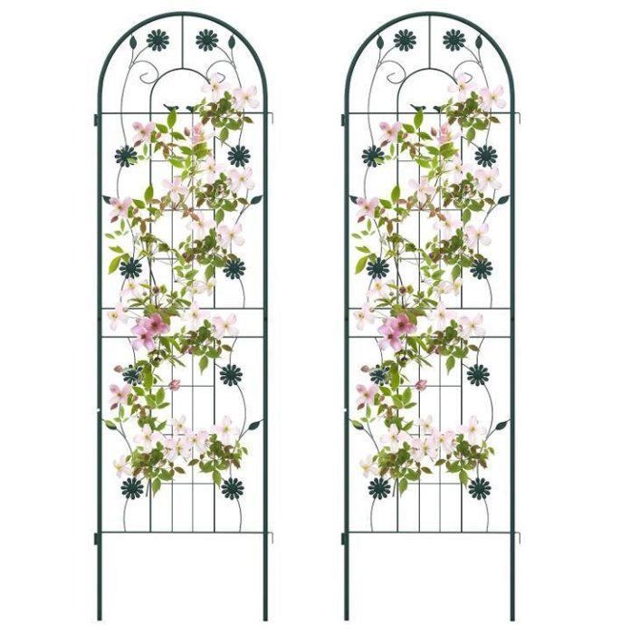 Treillis Vertical Pour Plantes Grimpantes - Tubes Acier Recouverts Polypropylène - Hauteurs 90 à 210 Cm