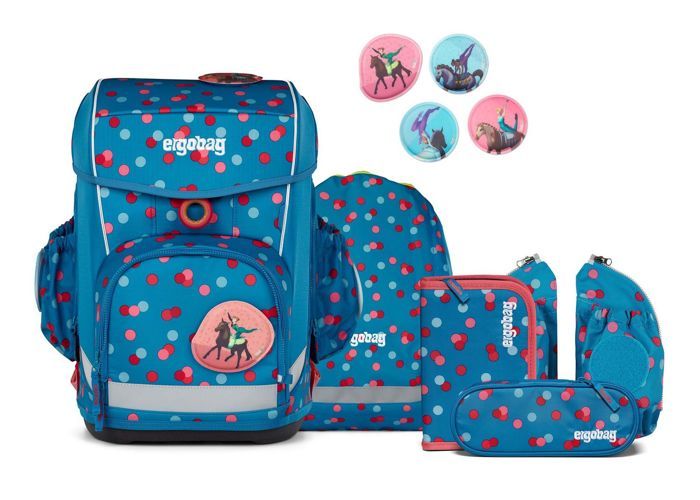 Sac à Dos Ergobag Cubo Light-set Pour Enfant - Léger (780g), Réfléchissant, Réglable - Pour école Primaire, Sécurité Optimale