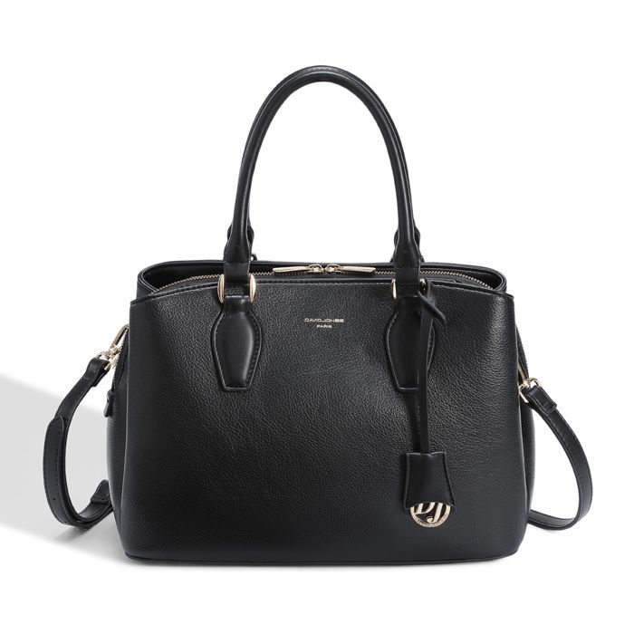 David Jones - Sac à Main Elégant Cuir PU Femme - Noir David Jones - Sac à Main Elégant Cuir PU Femme - Noir