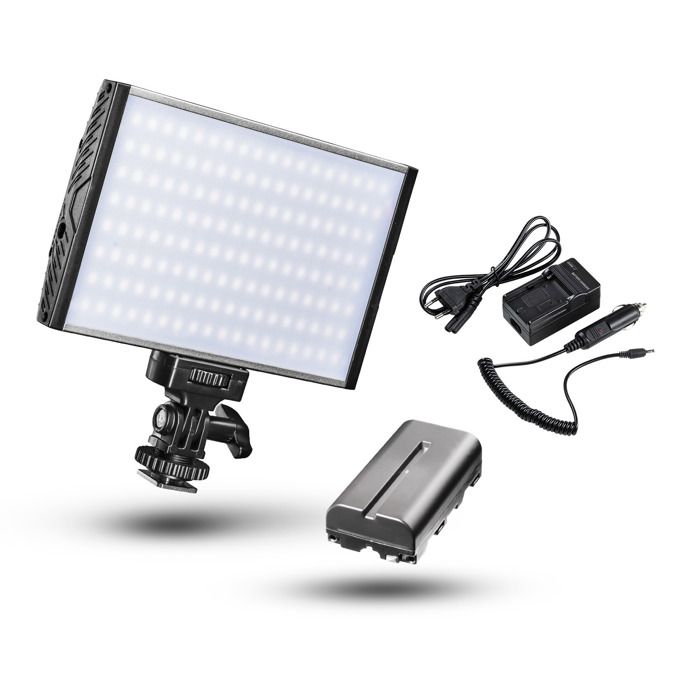 Alimentatore Walimex Pro Niova 150 Bi Color LED - 15V 1A, Spina Europea, Cavo 4m Per Lampada Video 22290