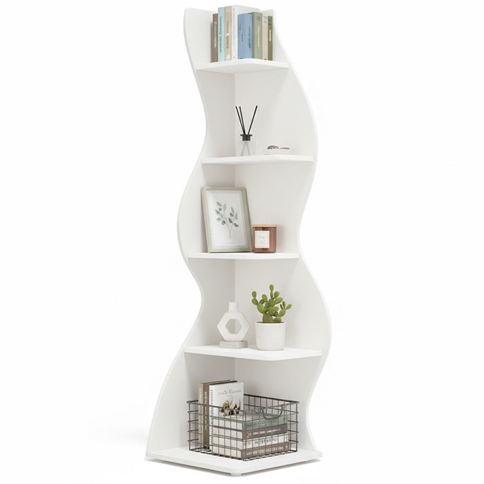 Petite Bibliothèque à 5 Niveaux Support de Plante unité dorganisation avec pour la Maison Bureau Salon Chambre à Coucher