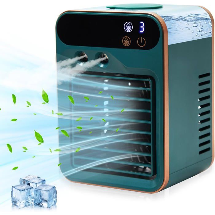 Climatiseur Portable Sans Tuyau, Réservoir D'Eau 900Ml,3 En 1 Climatiseur Portable Sans Tuyau, Réservoir D'Eau 900Ml,3 En 1