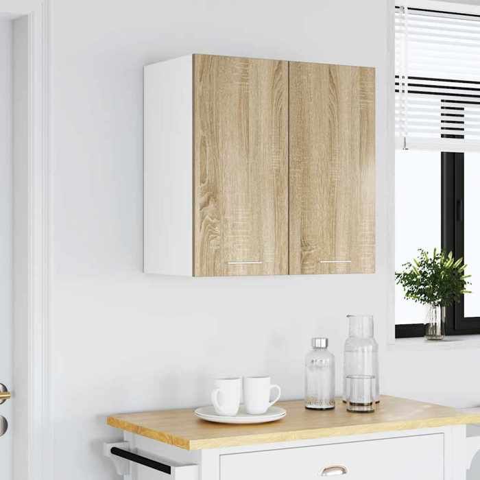 JILI*NEW Meuble cuisine rangement/Armoire suspendue Lyon Chêne sonoma 60x31x60 cm Aggloméré FR 919