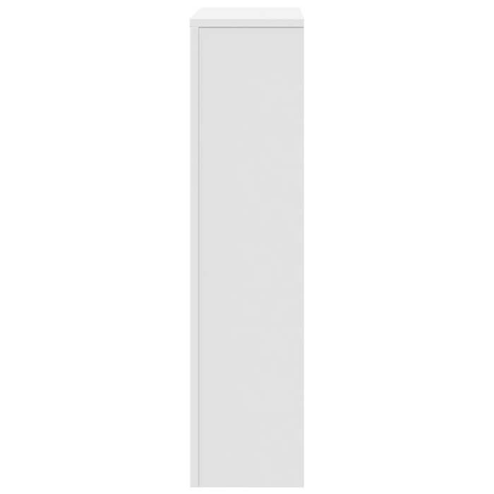 Cache-radiateur en bois dingénierie - WIENS - 104x20x82 cm - Blanc - Design à lattes - Facile à nettoyer