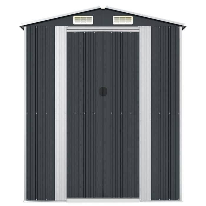 Printemps 2026 SoldesAnthracite Abri de jardin Anthracite 192x108x223 cm Acier galvanisé 2_379599