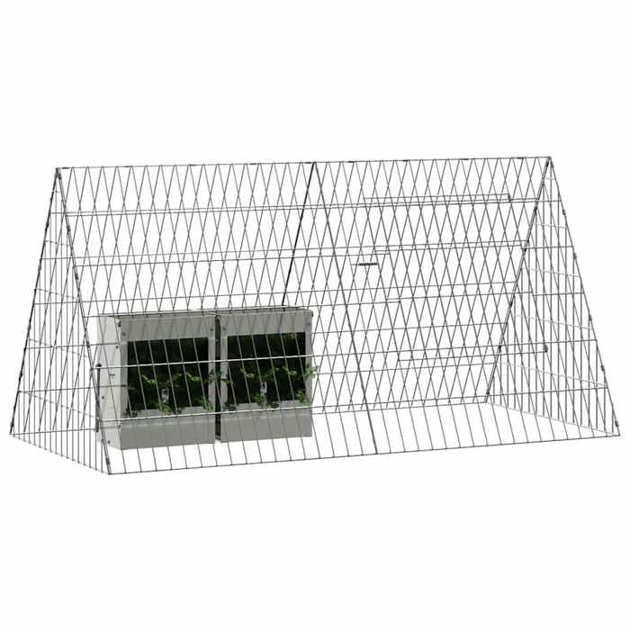 Comparer les prix de PROMOTION Poulailler enclos à poules Cage pour lapins Argent 650x55x55 cm Acier galvanisé 573665