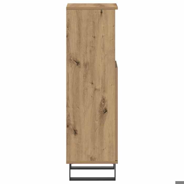Maison SoldesArmoire de Rangement pour Salle de Bain - Colonne WC - chêne artisanal 30x30x100cm Moderne971301