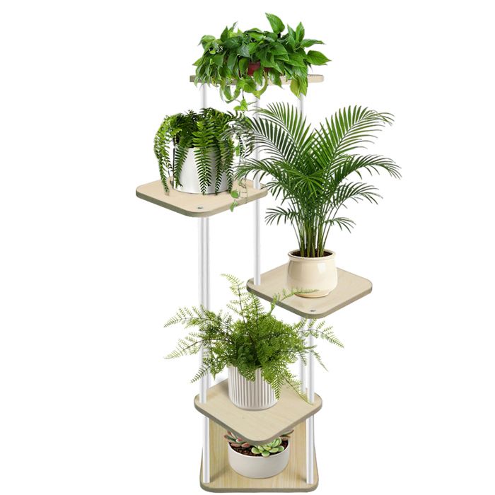 JEOBEST Support pour Plantes Intérieur Extérieur Hauteur 106 cm Porte Plante étagère Dangle pour Salon Jardin Balcon