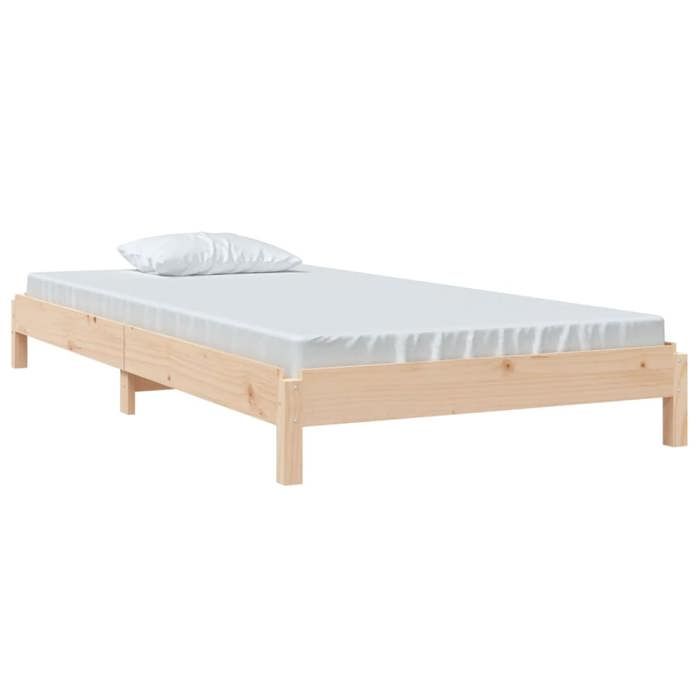 BEAU Lit empilable sans matelas - 75 x 190cm bois pin massif - 339053