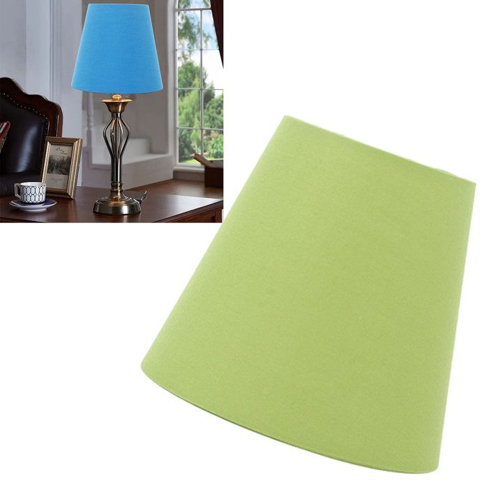 3pcs Abat-jour tissu – Nosheir – E14 clip – doux anti-éblouissement – pour lampe chevet chambre bureau – vert deau