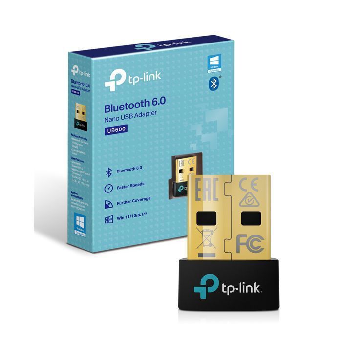TP-Link UB600 Dongle Bluetooth 6.0 USB Nano Connexion Stable & Faible Latence 7 Appareils Simultanés