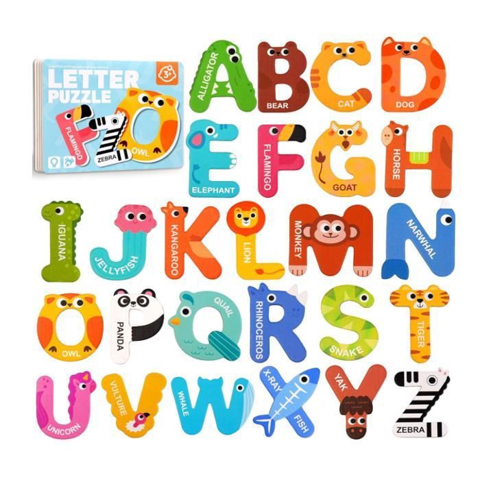 Petits cadeaux à glisser dans une chaussette de Noël pour tout-petits lettres magnétiques ABC jouets éducatifs aimants alphabet.