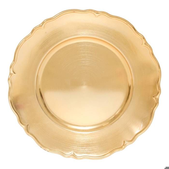 ASSIETTE ARABESQUE DORE D33CM - Atmosphera Créateur dintérieur
