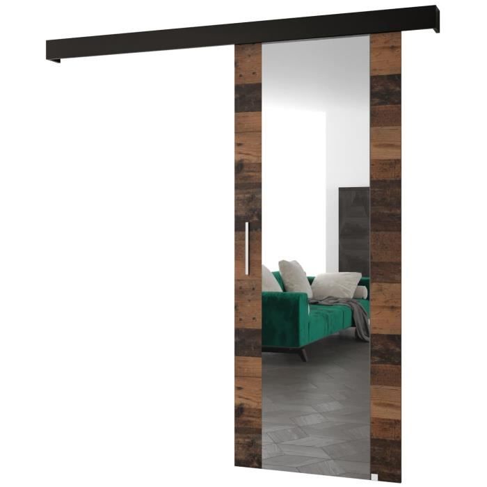 Porte coulissante ABIKSMEBLE - Salwador 2 - 90 x 204 - Cache rail et ...