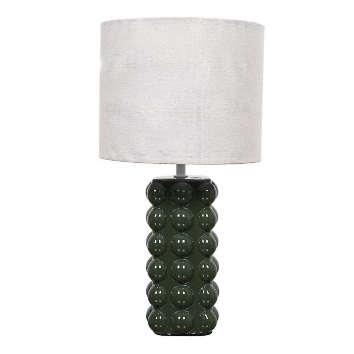 Lampe à poser en céramique relief vert forêt (H41cm)