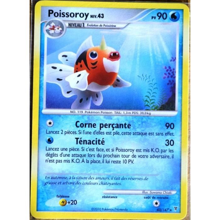 Carte Pokemon 43 147 Poissoroy 90 Pv Rare Ser Cdiscount Jeux Jouets Carte Pokemon 43 147 Poissoroy 90 Pv Rare Ser Cdiscount Jeux Jouets