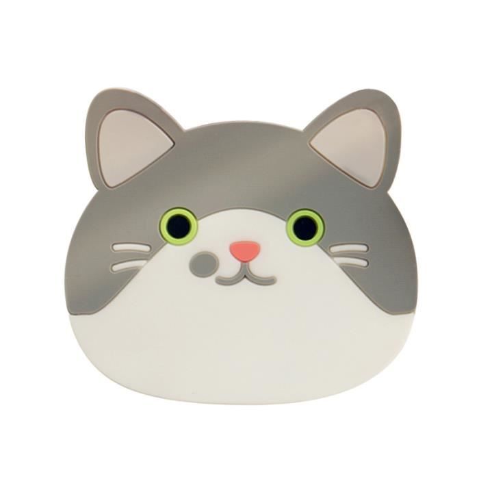 Tapis De Coupe Pour Chats Mignons Dessin Anime Animal Dessous De Verre En Silicone Isole Tapis De Cuvette En Caoutchouc Souple Cdiscount Maison
