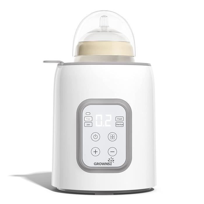 Chauffe Biberons Électrique EIVOTOR 5 en 1 Chauffe-Aliments Multifonction Portable Double Bouteille avec Écran LCD et Réchauffeur de Thermostat Intelligent à Ecran Tactile 