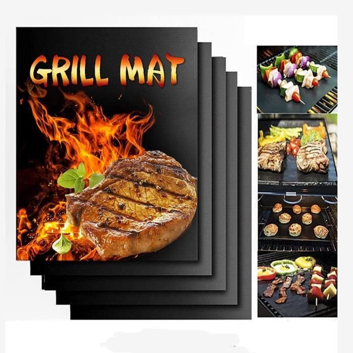 2 Tappetini Antiaderenti Per Barbecue In Rete, 19x13 Pollici, Senza PFOA, XL