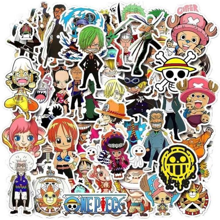 Stickers 50pcs dessin Anime ONE PIECE Luffy autocollants