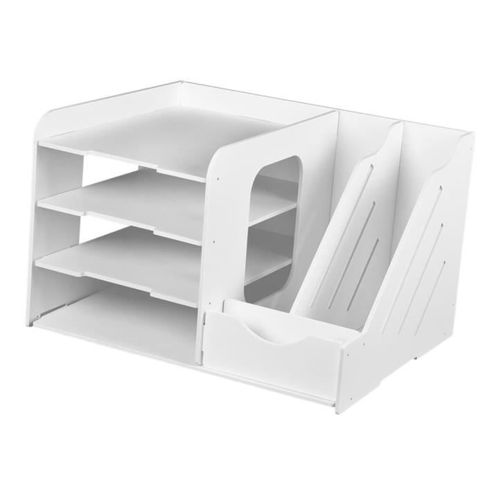 Etagère de Rangement pour Bureau 2 Sections + 3 Niveaux Étagère Planche  Organiseur de Fichier Boîtes de Rangement Casiers pour - Cdiscount  Beaux-Arts et Loisirs créatifs