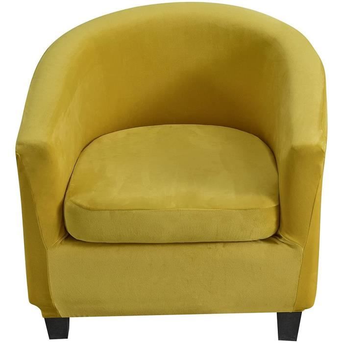 Housse De Fauteuil Chesterfield TIANSHU Jacquard Extensible Lavable - Rouge Foncé